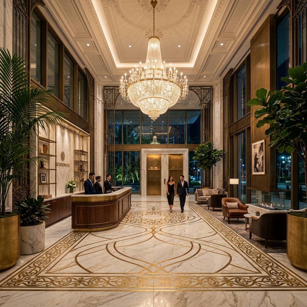Luxury Grand Entrance Lobby Interior